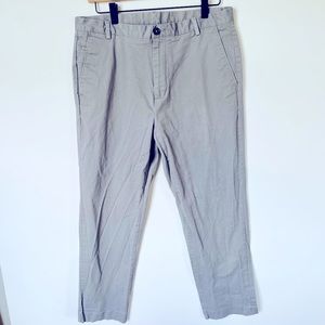 Grey straight leg pants from Banana Republic.